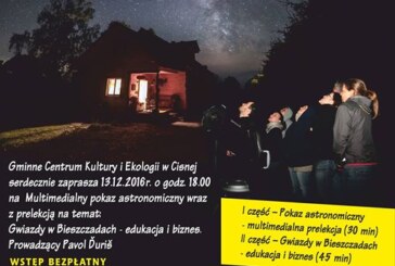 Gwiazdy w Bieszczadach pokaz multimedialny, Cisna